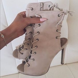 Gray Ankle Boots - LIKE NEW